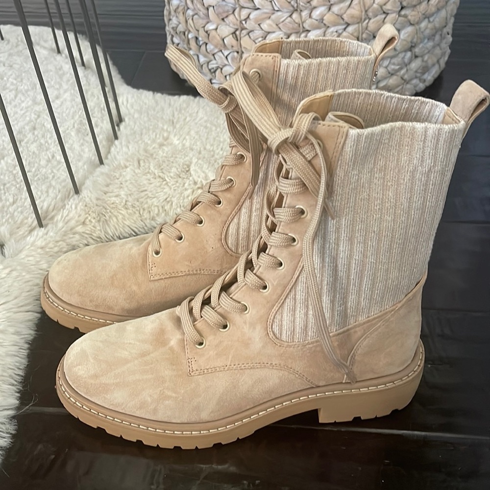 Sam Edelman Lydell Mixed Media Boot sz 7.5 M